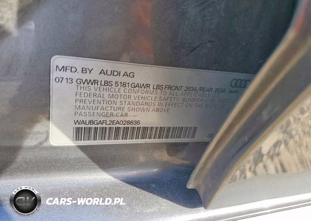 2014 Audi S4 Premium Plus VIN:WAUBGAFL2EA028635 - 12