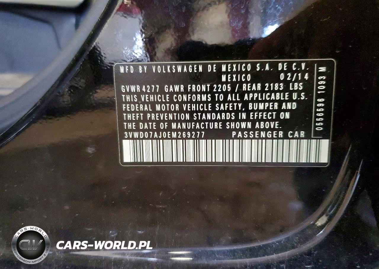 2014 Volkswagen Jetta Se VIN:3VWD07AJ0EM269277 - 12