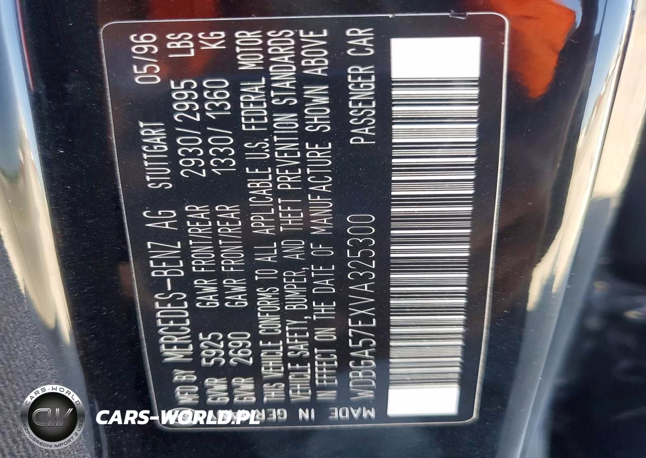 1997 Mercedes-Benz S 600 VIN:WDBGA57EXVA325300 - 12