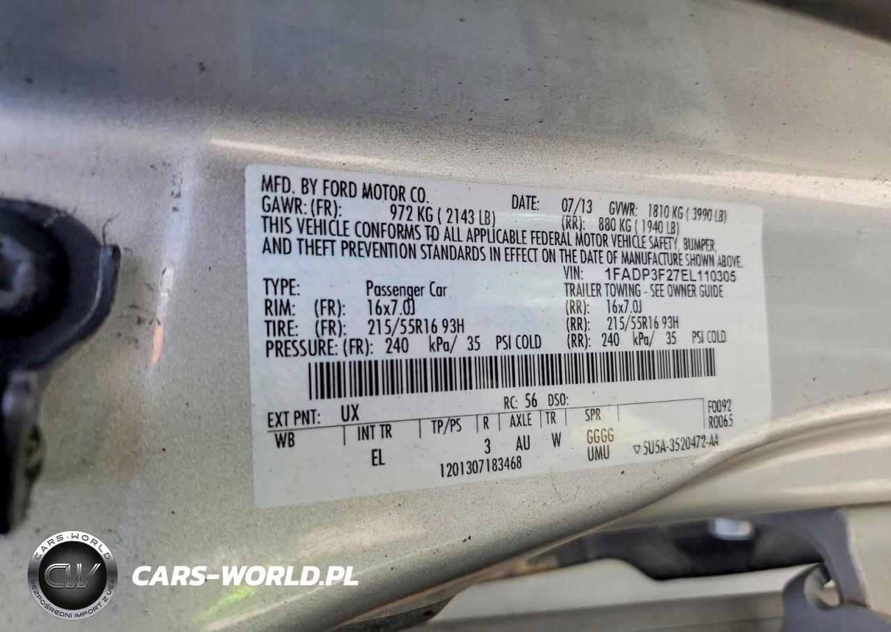 2014 Ford Focus Se VIN:1FADP3F27EL110305 - 13