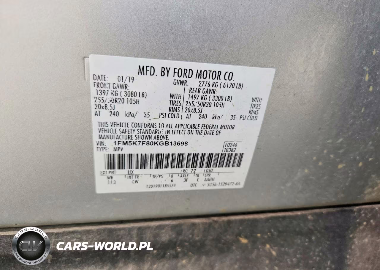 2019 Ford Explorer Limited VIN:1FM5K7F80KGB13698 - 13