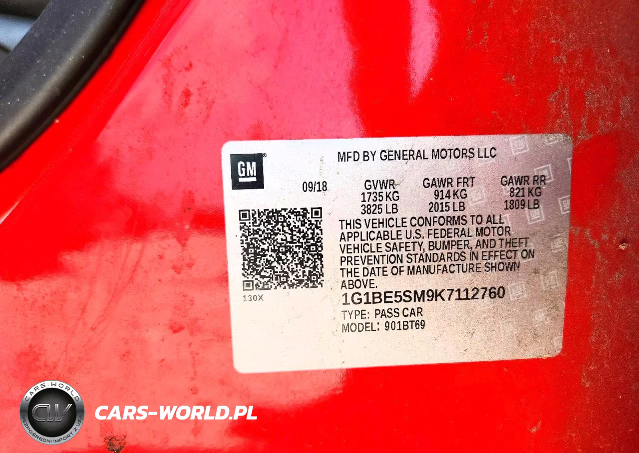 2019 Chevrolet Cruze Lt VIN:1G1BE5SM9K7112760 - 12