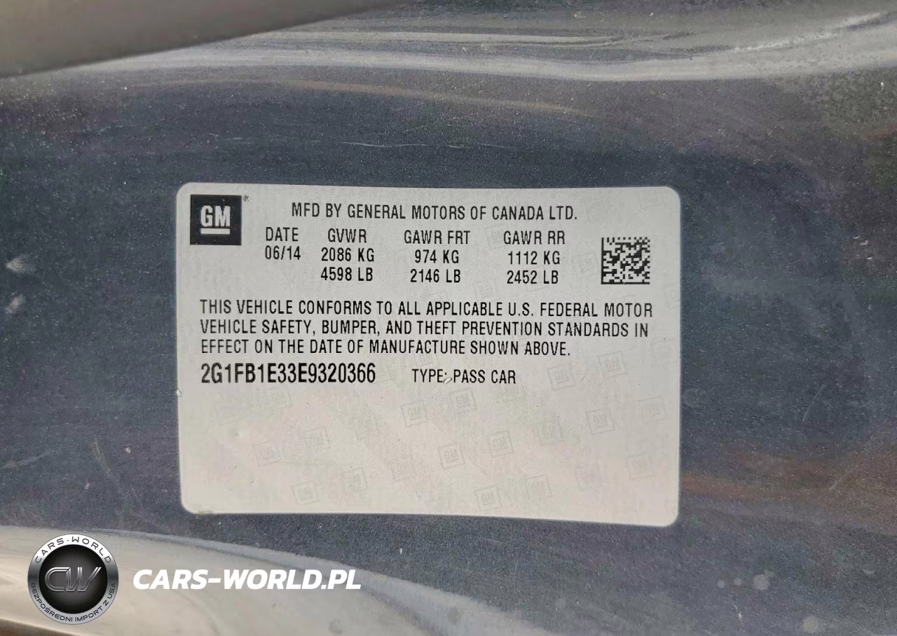 2014 Chevrolet Camaro Lt VIN:2G1FB1E33E9320366 - 12
