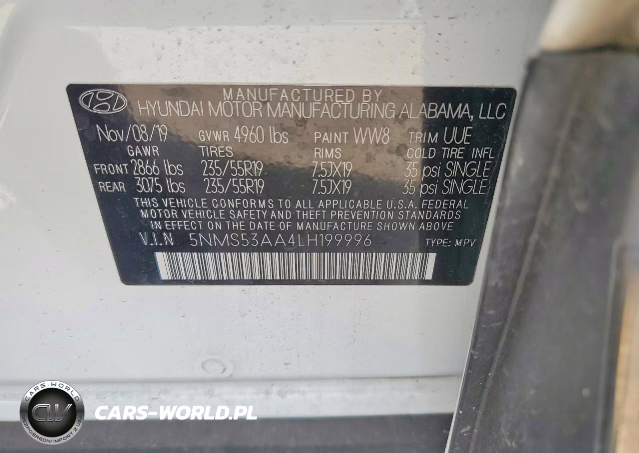 2020 Hyundai Santa Fe Limited 2.0T VIN:5NMS53AA4LH199996 - 14