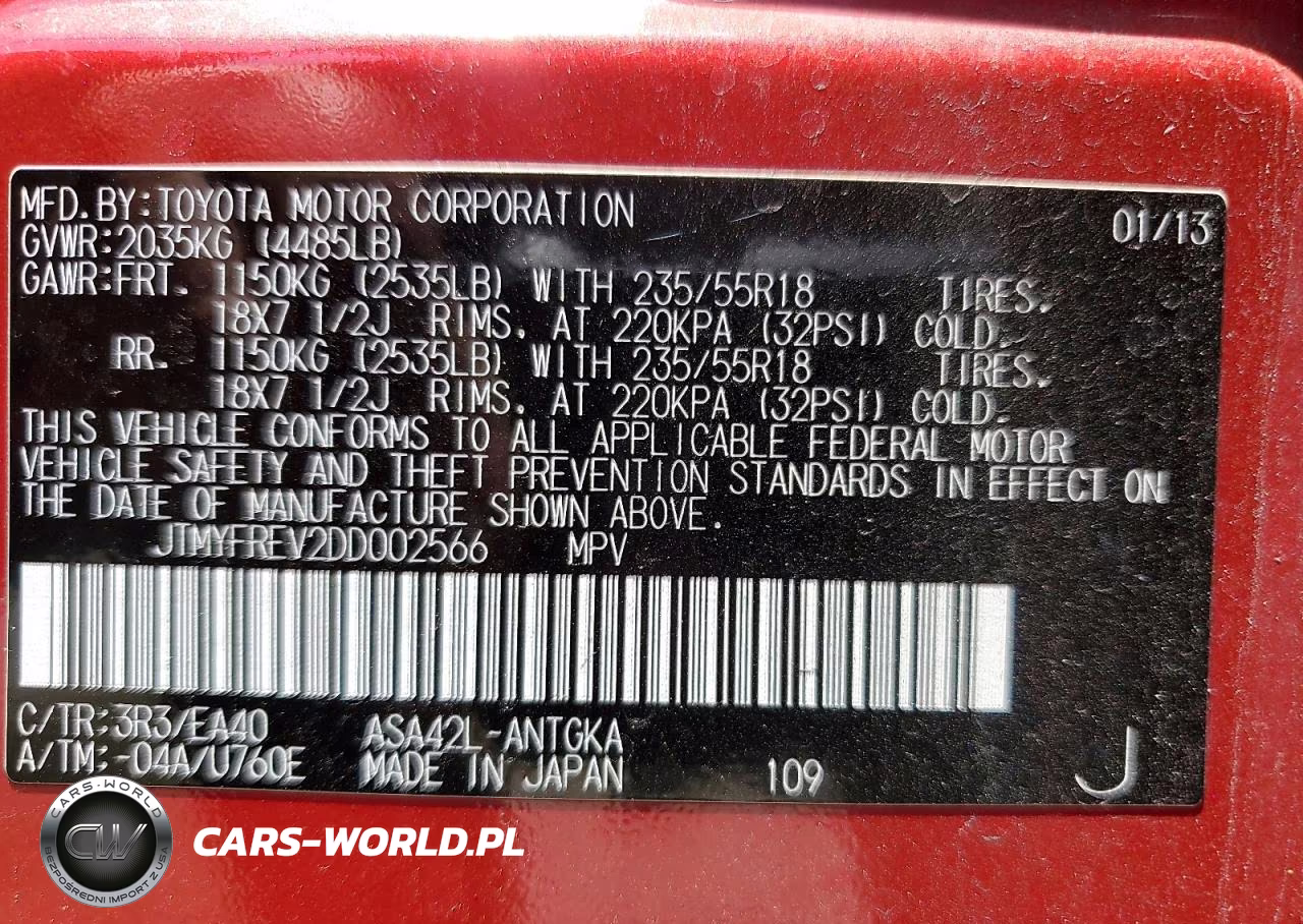 2013 Toyota Rav4 Limited VIN:JTMYFREV2DD002566 - 13