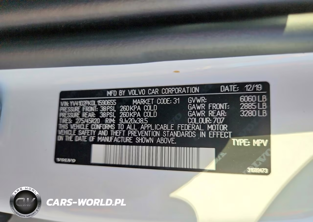 2020 Volvo Xc90 T5 Momentum VIN:YV4102PK0L1590655 - 12