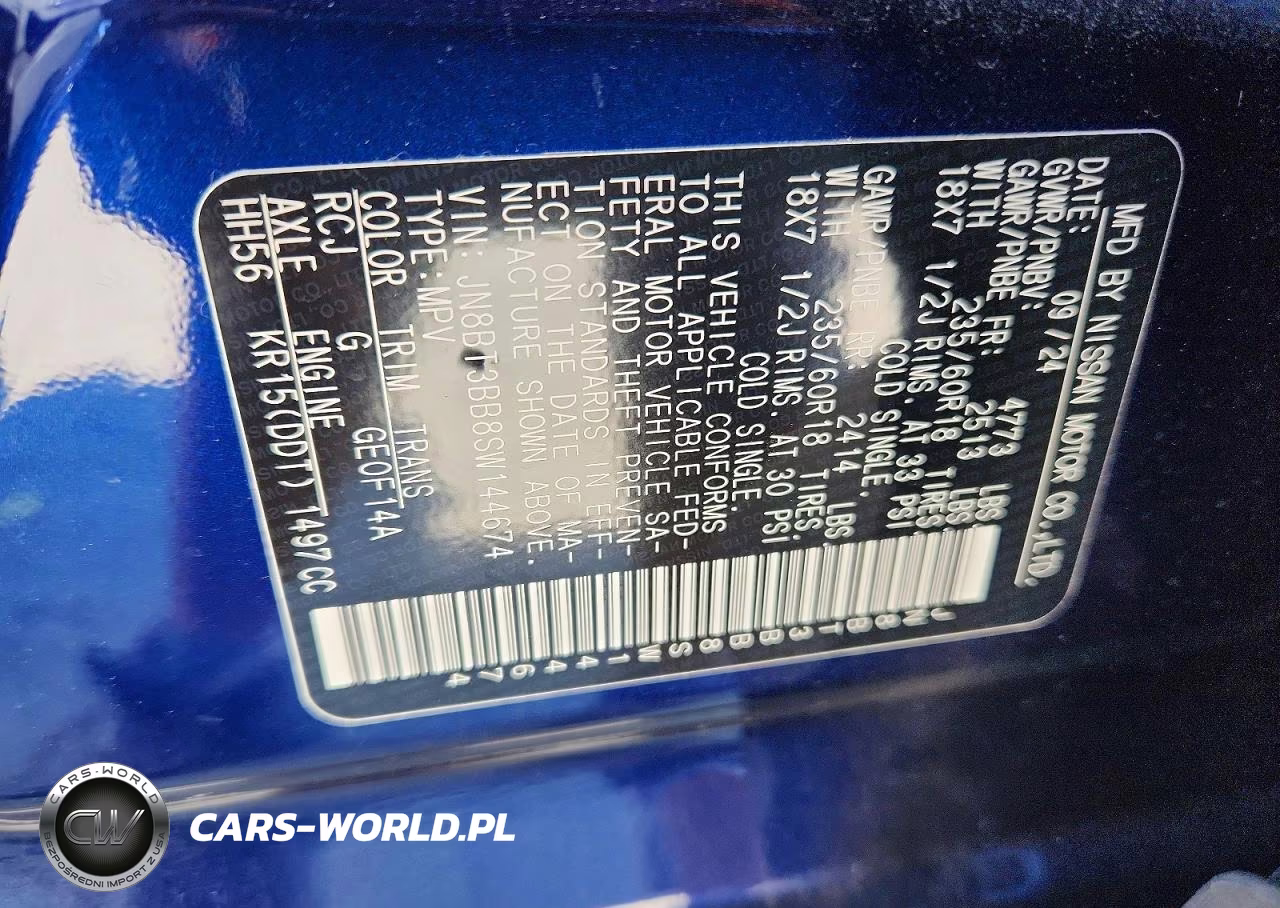 2025 Nissan Rogue Sv VIN:JN8BT3BB8SW144674 - 13