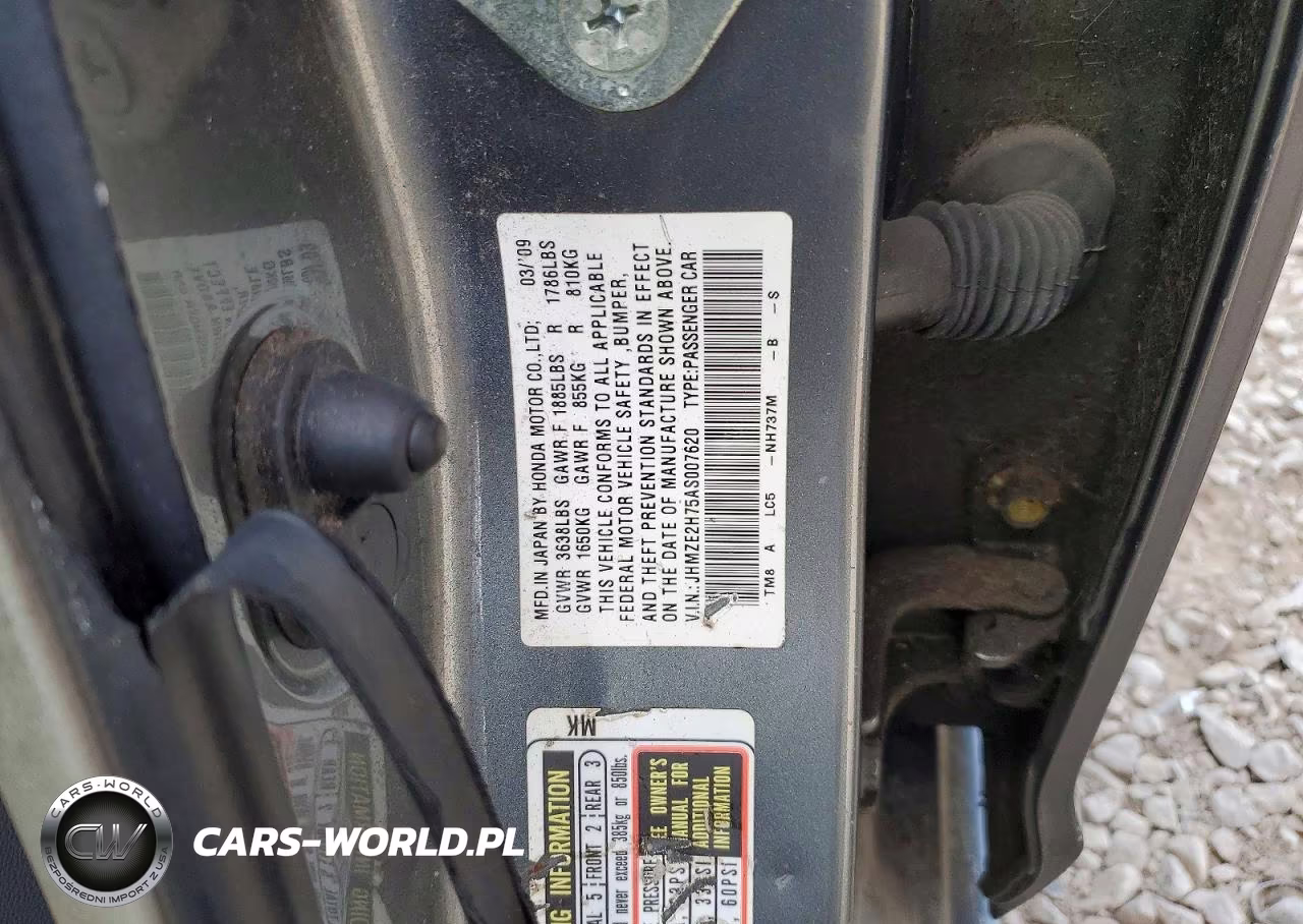 2010 Honda Insight Ex VIN:JHMZE2H75AS007620 - 12