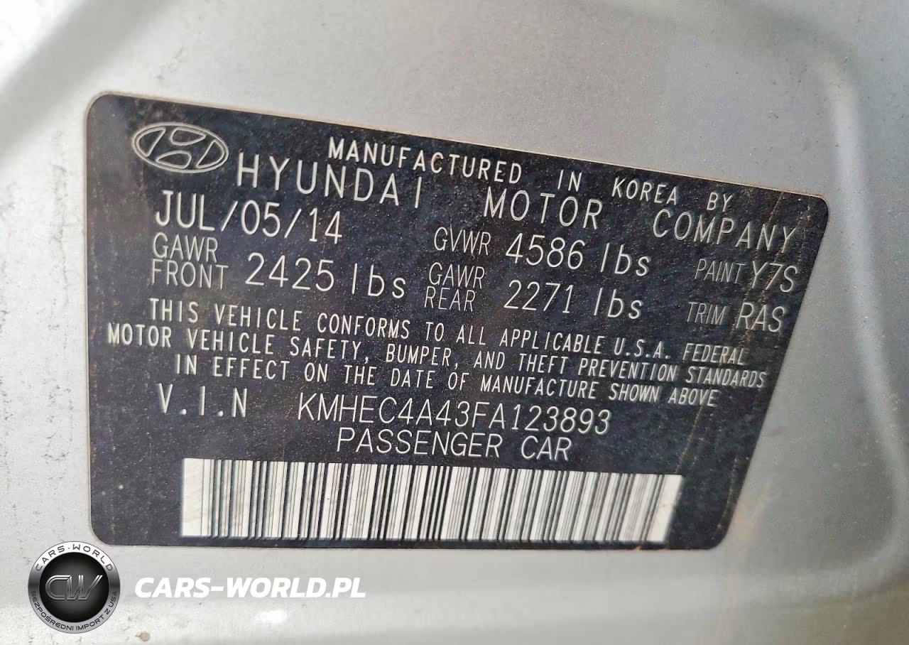 2015 Hyundai Sonata Hybrid Limited VIN:KMHEC4A43FA123893 - 12