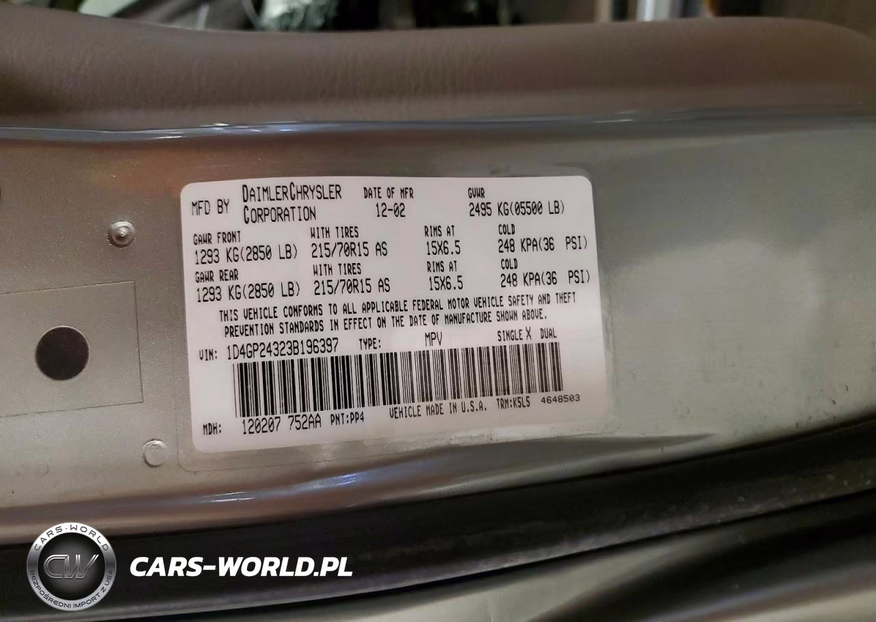 2003 Dodge Grand Caravan Se VIN:1D4GP24323B196397 - 13