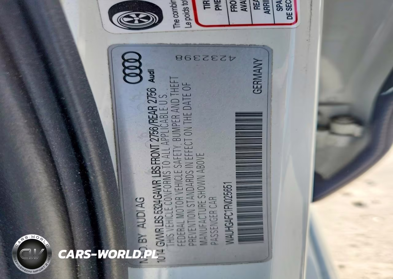 2015 Audi A6 Prestige VIN:WAUHGAFC1FN025651 - 12