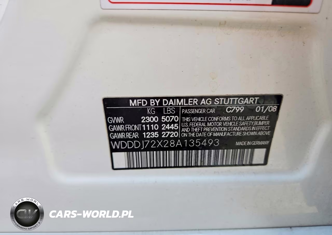2008 Mercedes-Benz Cls 550 VIN:WDDDJ72X28A135493 - 12