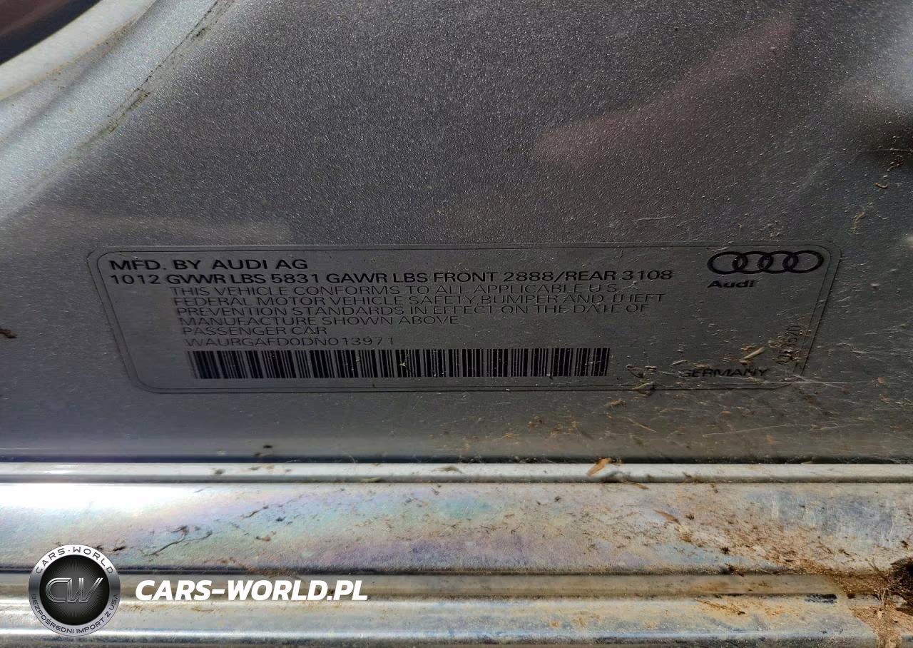 2013 Audi A8 L Quattro VIN:WAURGAFD0DN013971 - 12