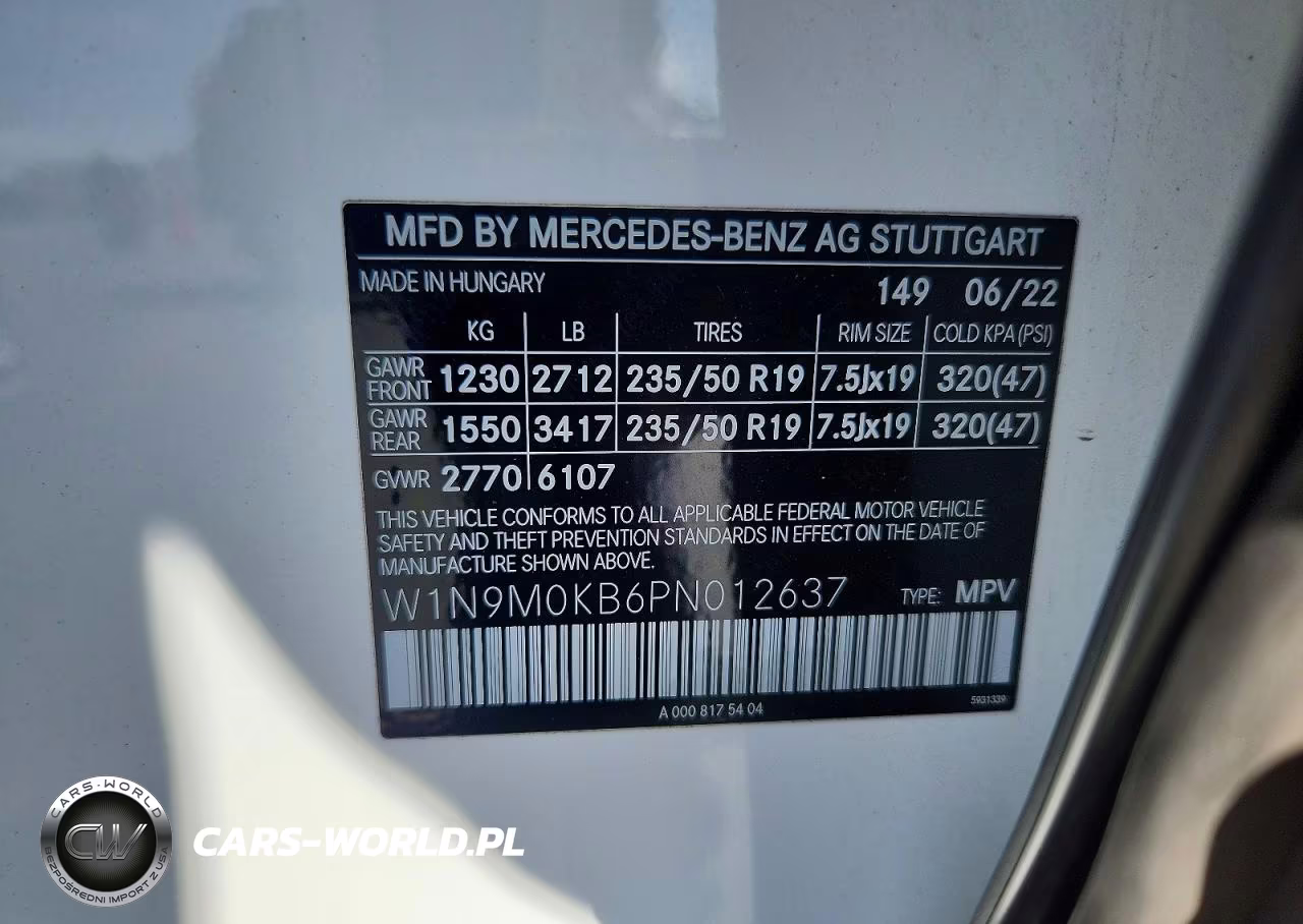 2023 Mercedes-Benz Eqb 300 4Matic VIN:W1N9M0KB6PN012637 - 13