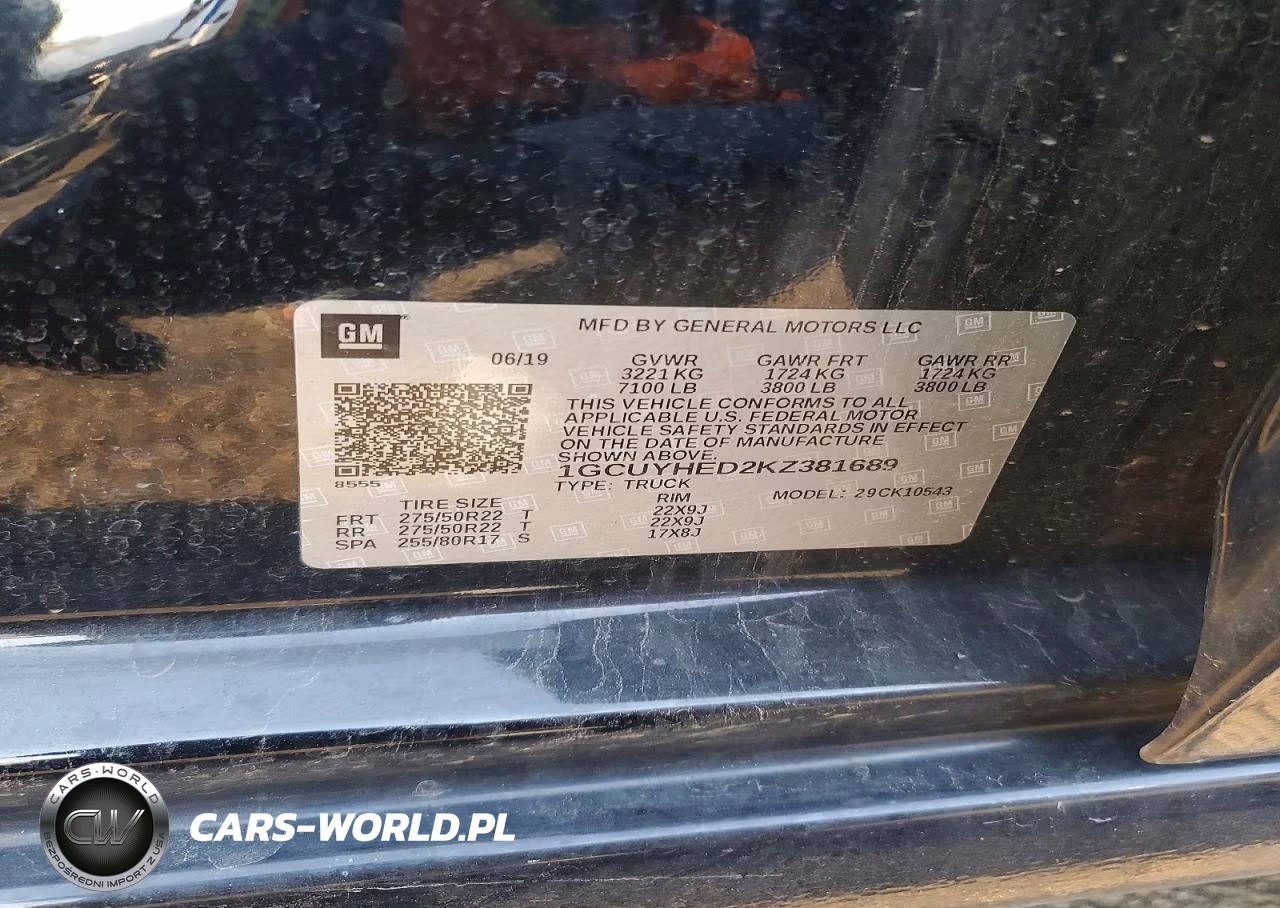 2019 Chevrolet Silverado K1500 High Country VIN:1GCUYHED2KZ381689 - 12