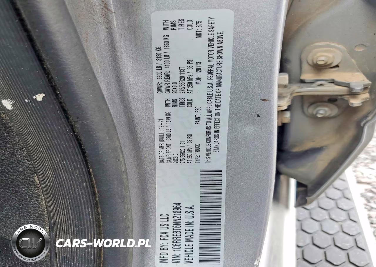2022 Ram 1500 Big Horn VIN:1C6RREBT6NN218964 - 12