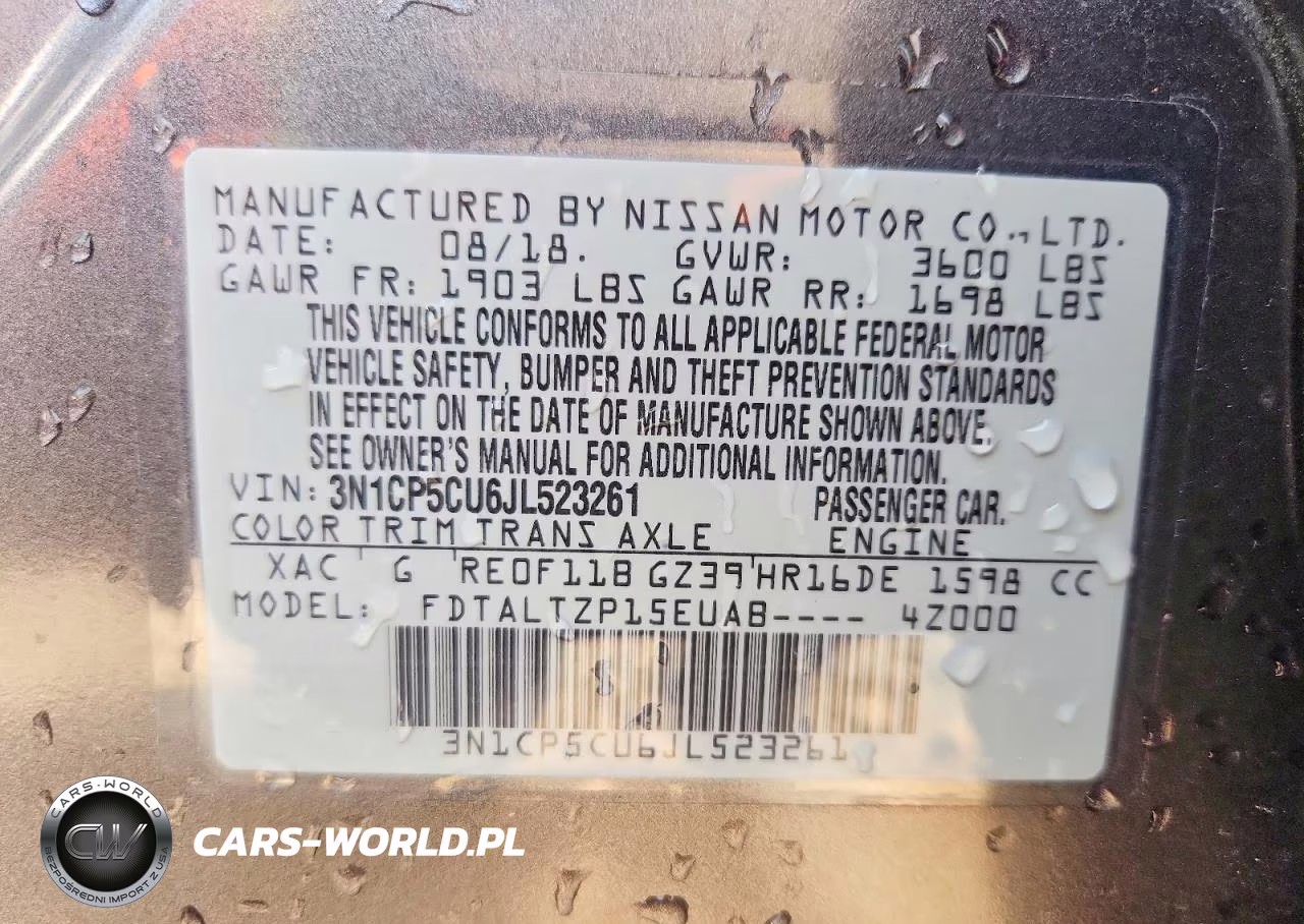 2018 Nissan Kicks S VIN:3N1CP5CU6JL523261 - 13