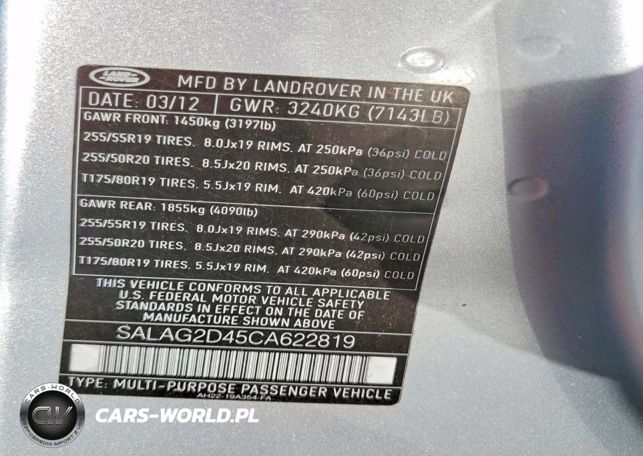 2012 Land Rover Lr4 Hse VIN:SALAG2D45CA622819 - 13