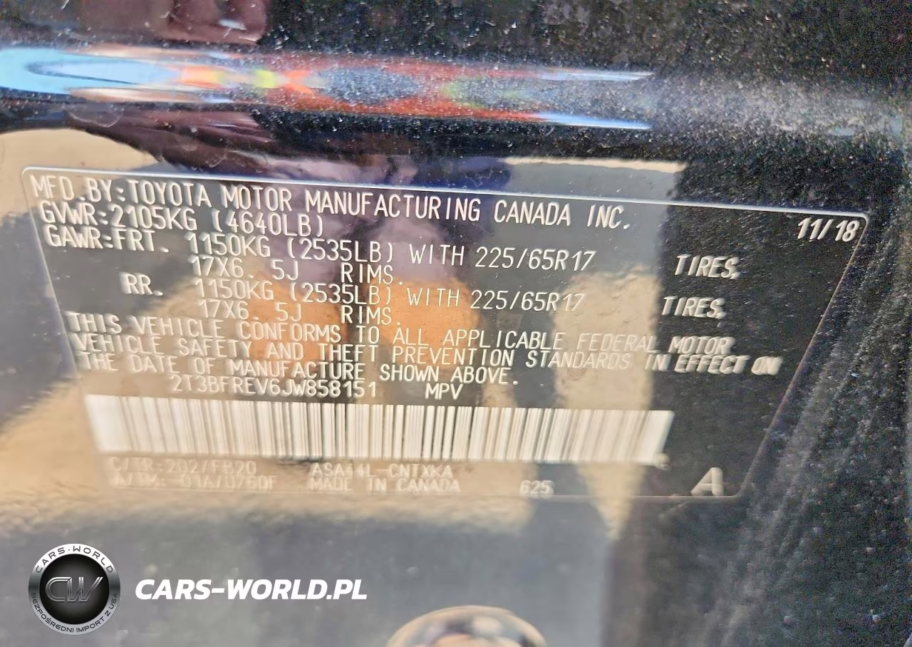 2018 Toyota Rav4 Le VIN:2T3BFREV6JW858151 - 12
