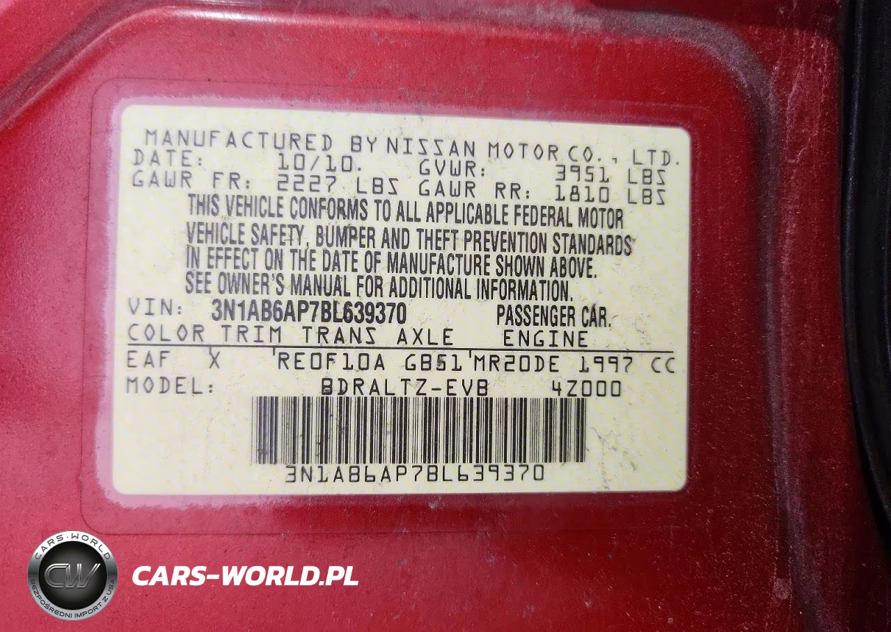 2011 Nissan Sentra 2.0 VIN:3N1AB6AP7BL639370 - 12