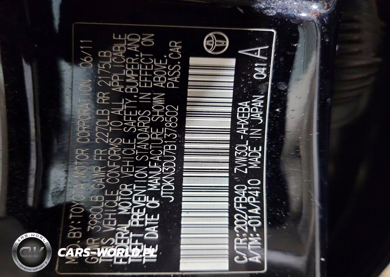 2011 Toyota Prius Three VIN:JTDKN3DU7B1378502 - 12