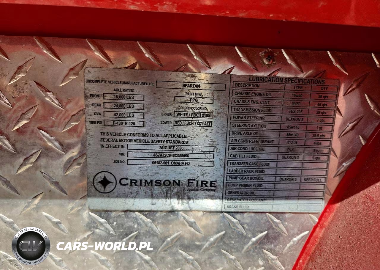 2006 Spartan Motors Firetruck VIN:4S7AT2C946C055056 - 12