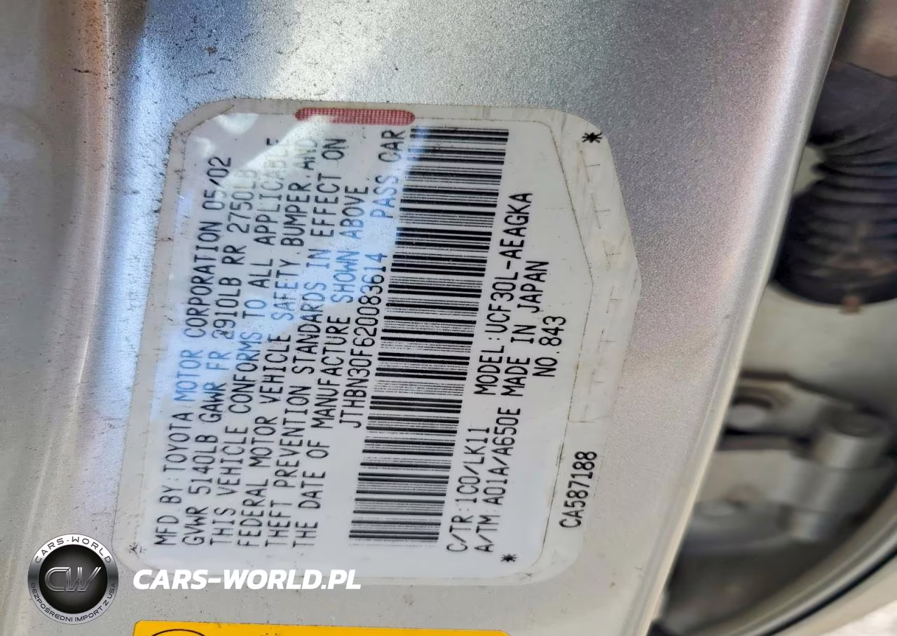 2002 Lexus Ls 430 VIN:JTHBN30F620083614 - 12