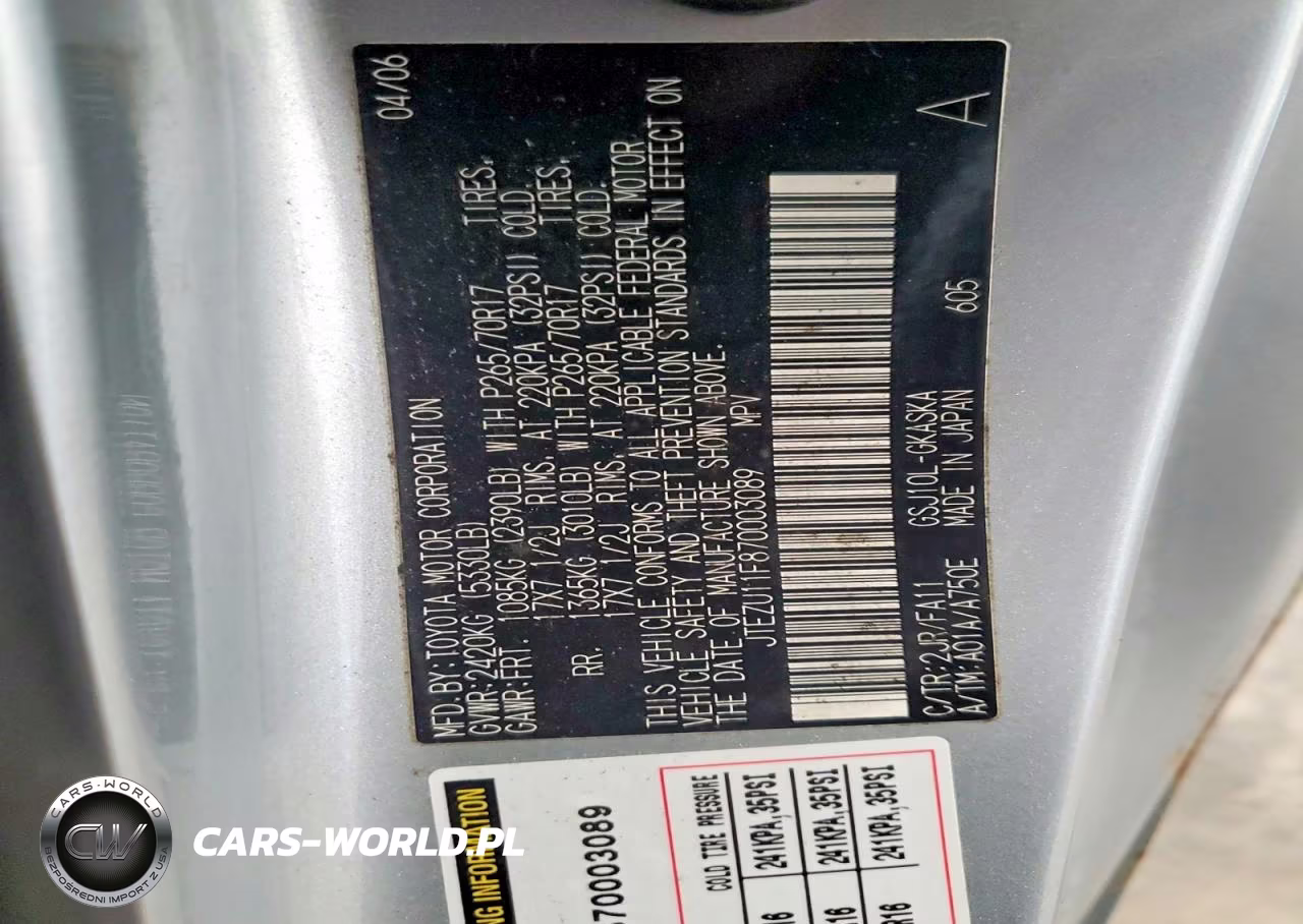 2007 Toyota Fj Cruiser Base VIN:JTEZU11F870003089 - 13