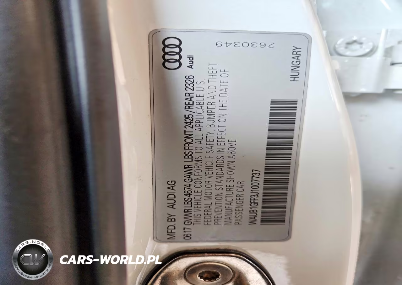 2018 Audi S3 Premium Plus VIN:WAUB1GFF3J1007737 - 12