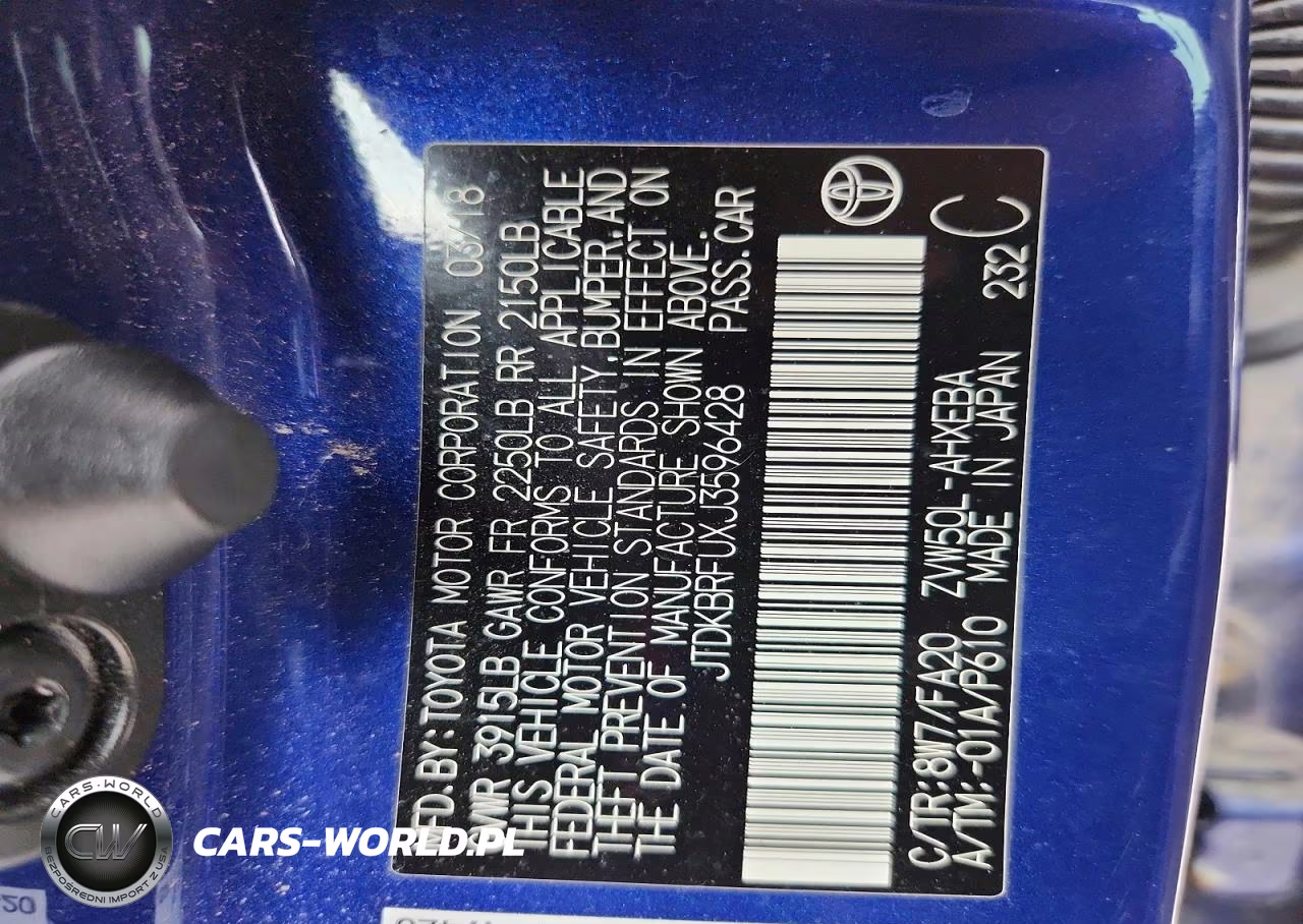 2018 Toyota Prius Two VIN:JTDKBRFUXJ3596428 - 12
