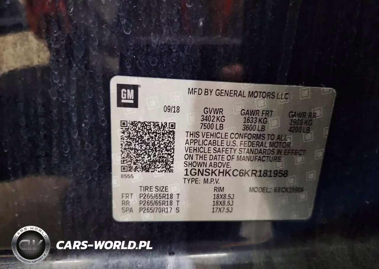 2019 Chevrolet Suburban K1500 Lt VIN:1GNSKHKC6KR181958 - 13