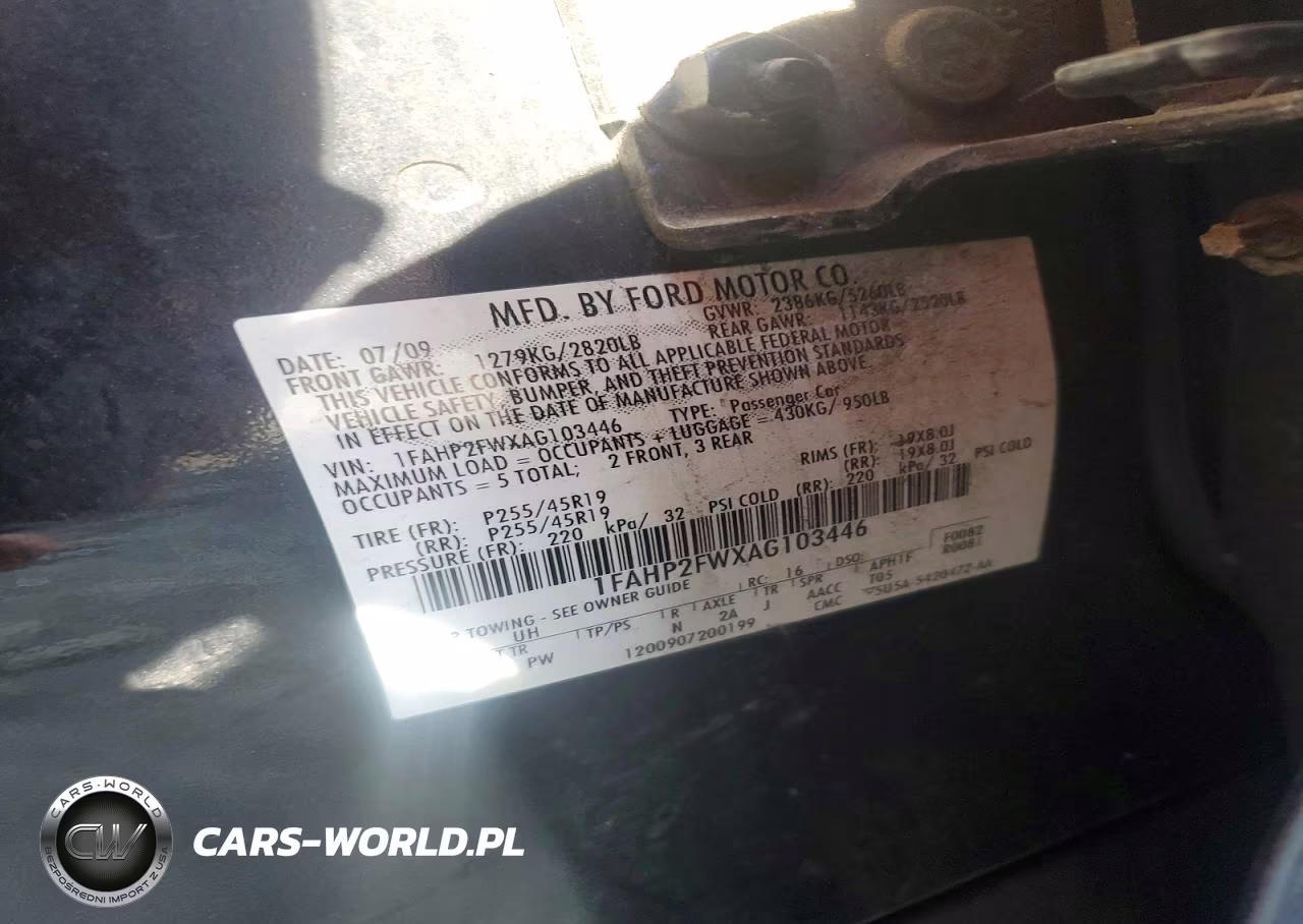 2010 Ford Taurus Limited VIN:1FAHP2FWXAG103446 - 12