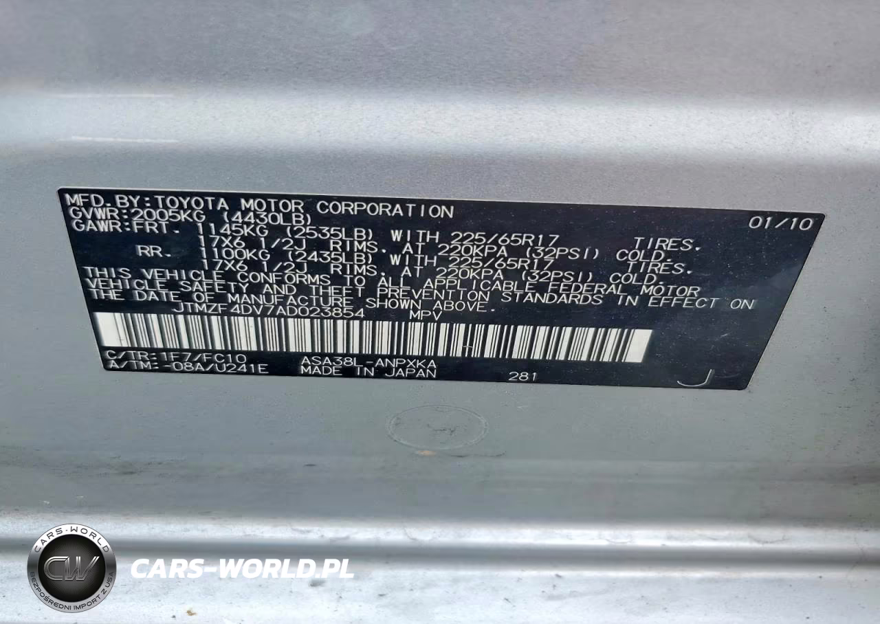 2010 Toyota Rav4 Base VIN:JTMZF4DV7AD023854 - 12