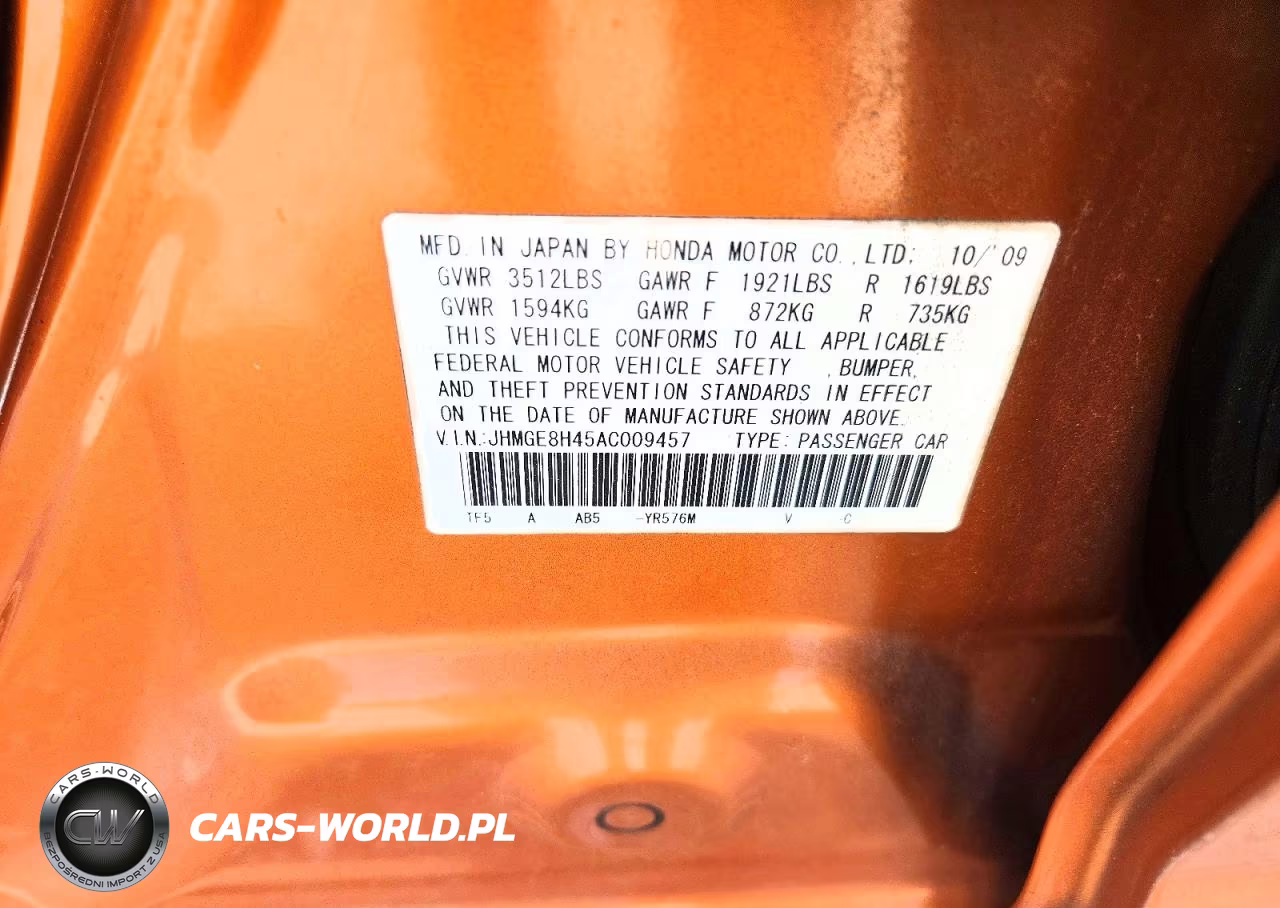 2010 Honda Fit Sport VIN:JHMGE8H45AC009457 - 12