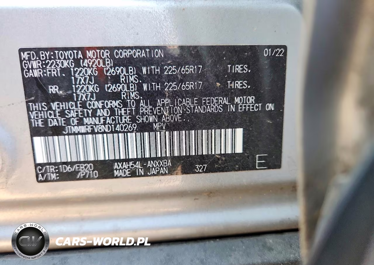 2022 Toyota Rav4 Le VIN:JTMMWRFV8ND140269 - 13