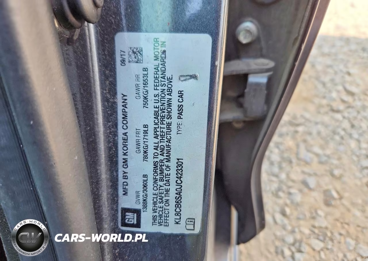 2018 Chevrolet Spark Ls VIN:KL8CB6SA0JC423301 - 12