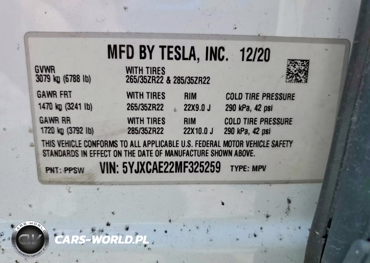 2021 Tesla Model X VIN:5YJXCAE22MF325259 - 14