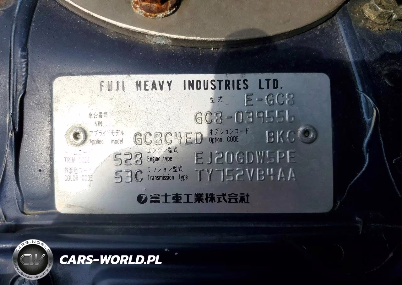 1996 Subaru Impreza Sedan Lx VIN:GC8039556 - 12