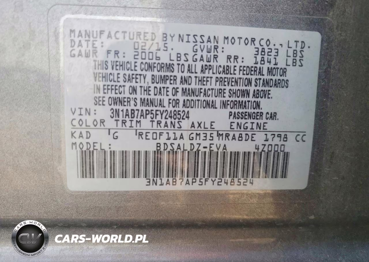 2015 Nissan Sentra Sv VIN:3N1AB7AP5FY248524 - 12