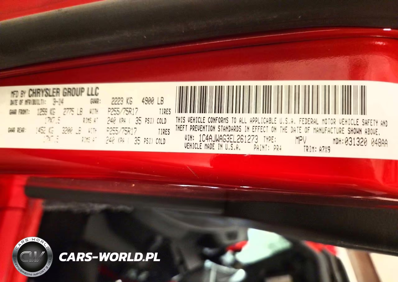 2014 Jeep Wrangler Sport VIN:1C4AJWAG3EL261273 - 13