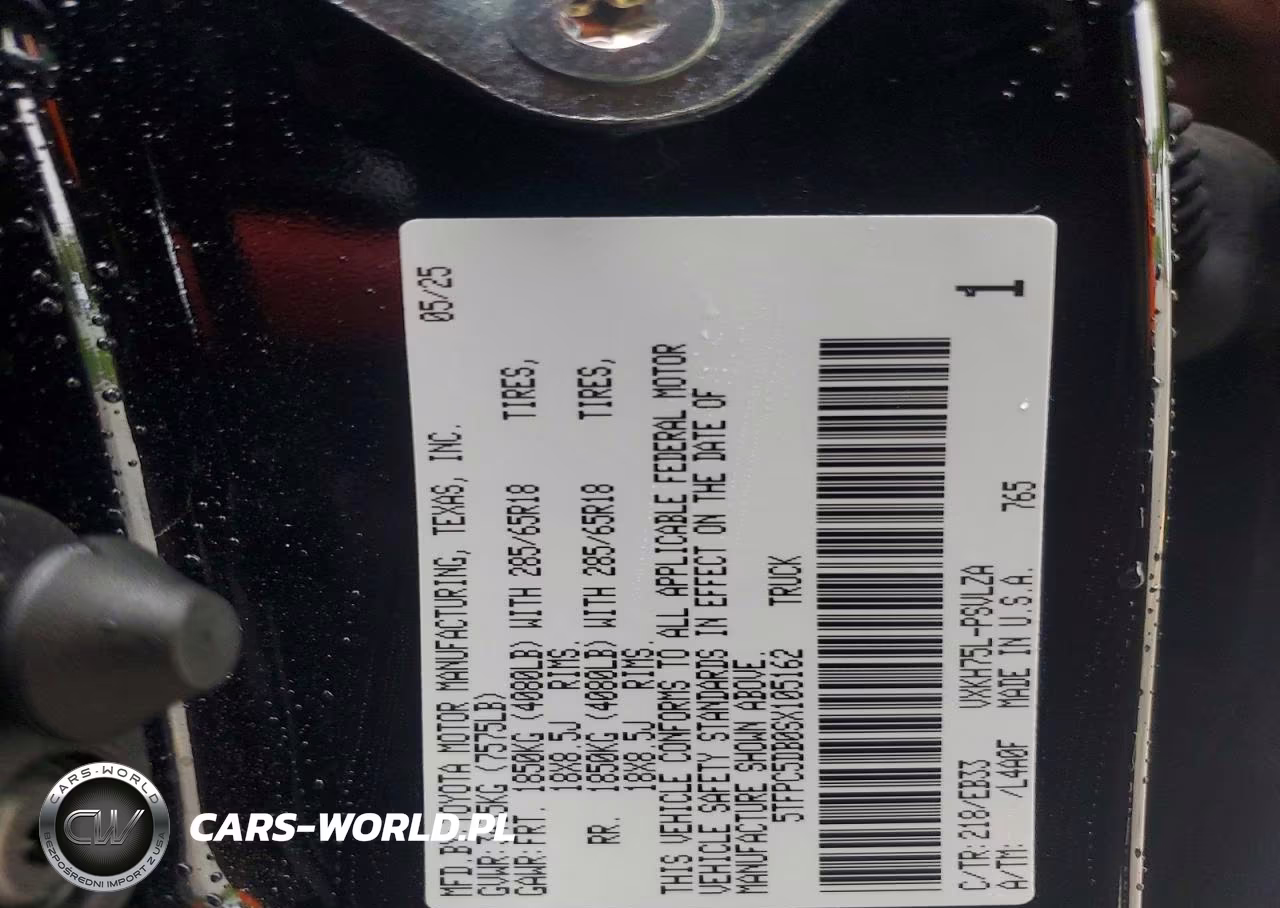 2025 Toyota Tundra Trd Pro Hv VIN:5TFPC5DB0SX105162 - 12