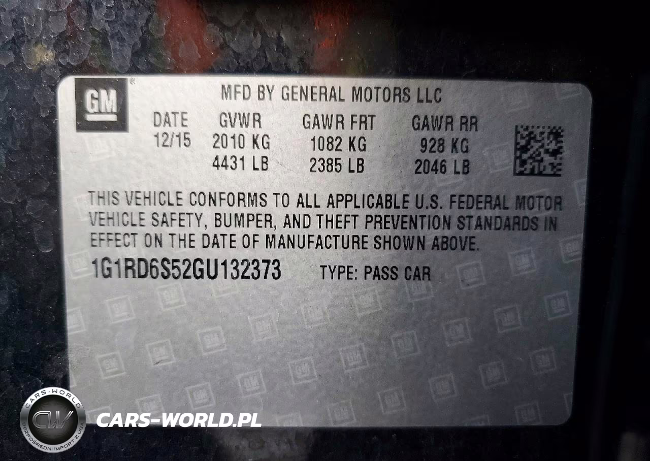 2016 Chevrolet Volt Ltz VIN:1G1RD6S52GU132373 - 13