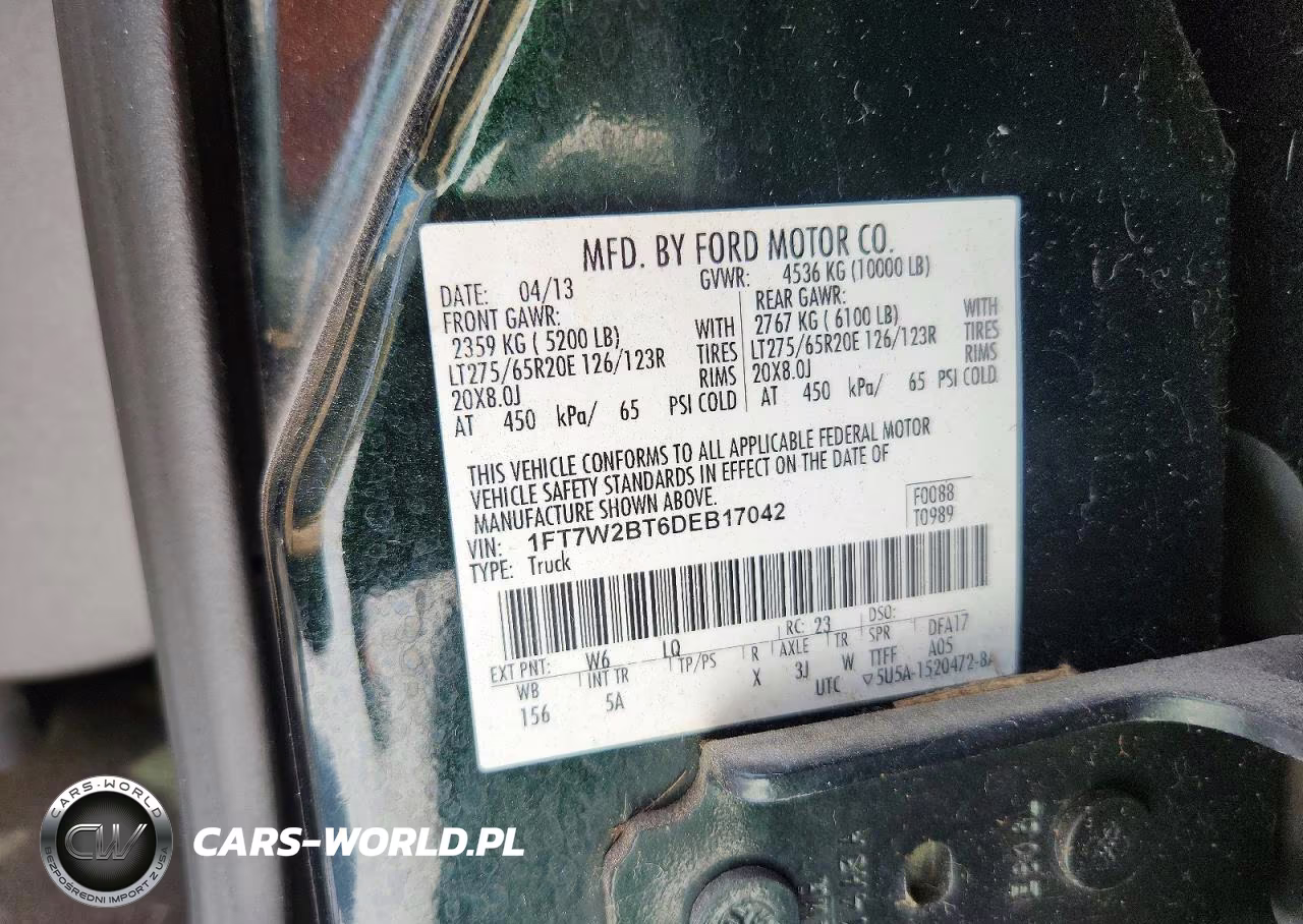 2013 Ford F250 Super Duty VIN:1FT7W2BT6DEB17042 - 12