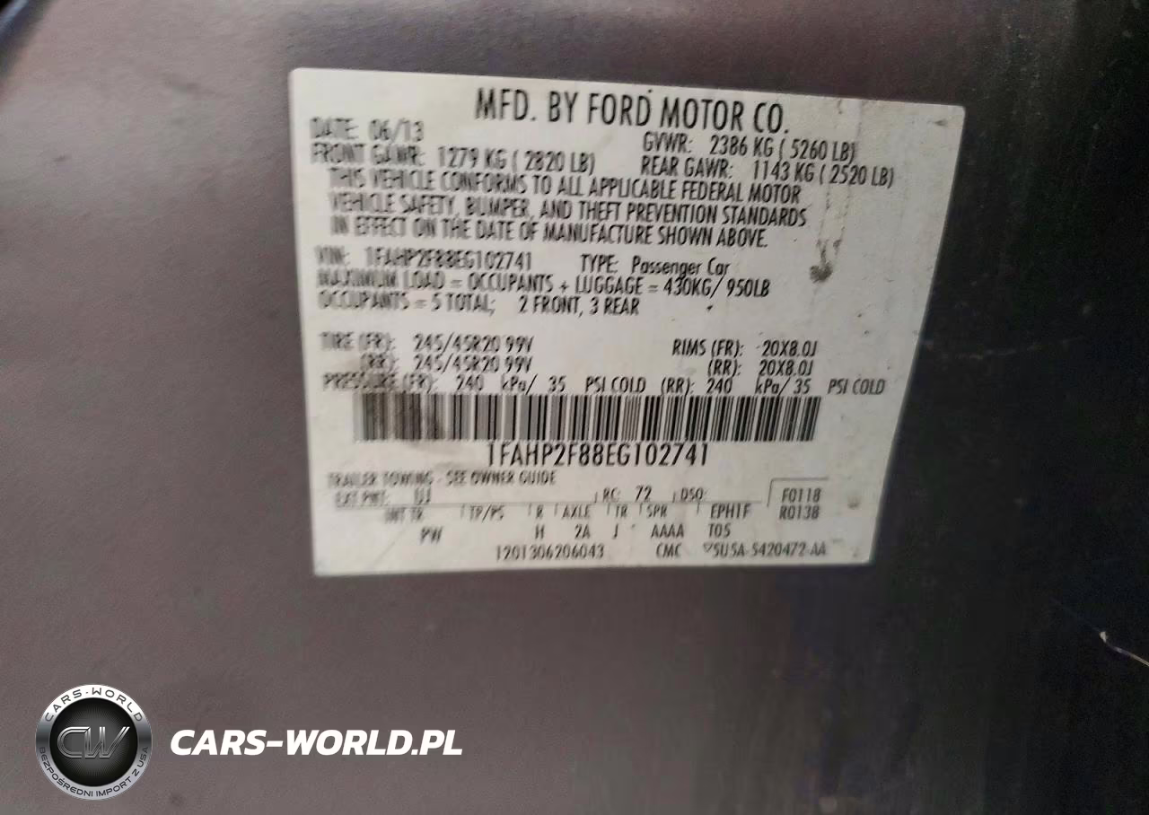 2014 Ford Taurus Limited VIN:1FAHP2F88EG102741 - 12