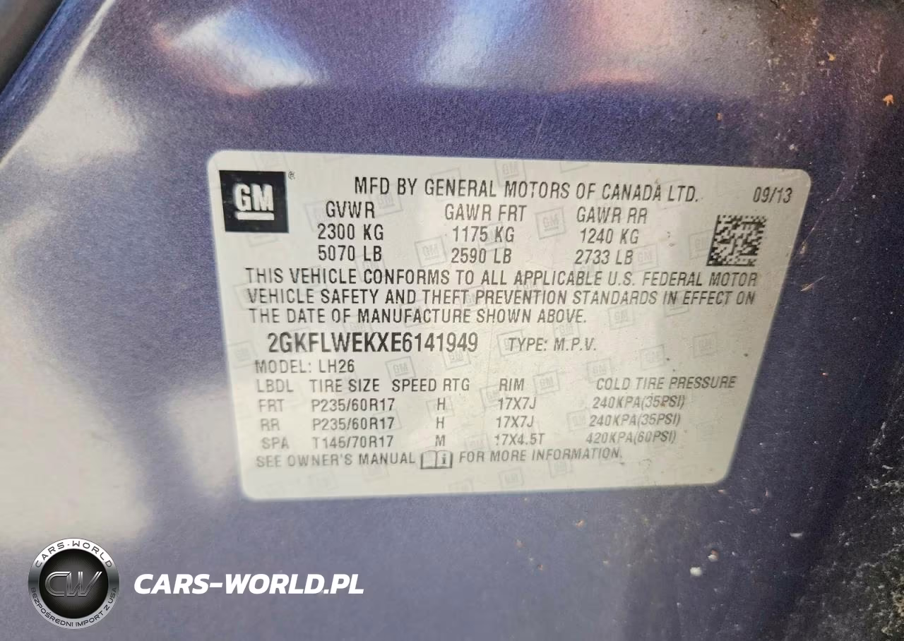 2014 GMC Terrain Sle VIN:2GKFLWEKXE6141949 - 13