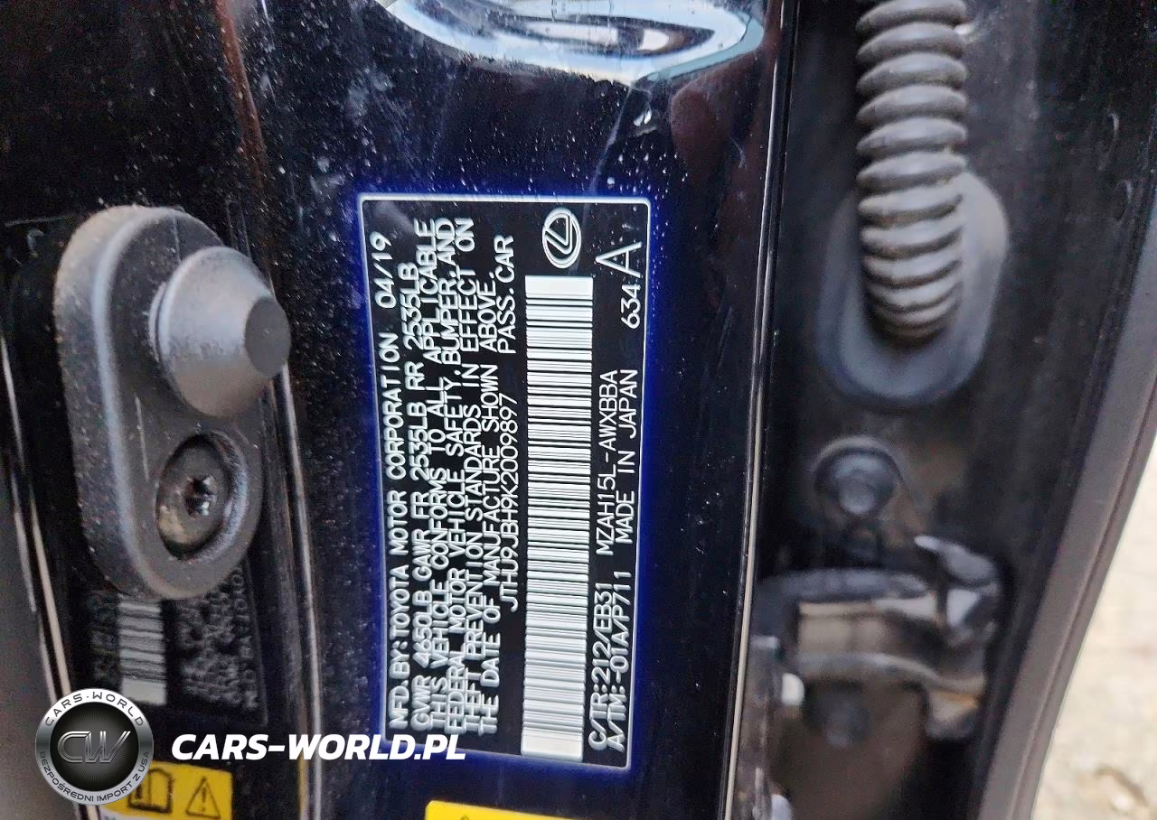 2019 Lexus Ux 250H VIN:JTHU9JBH9K2009897 - 12