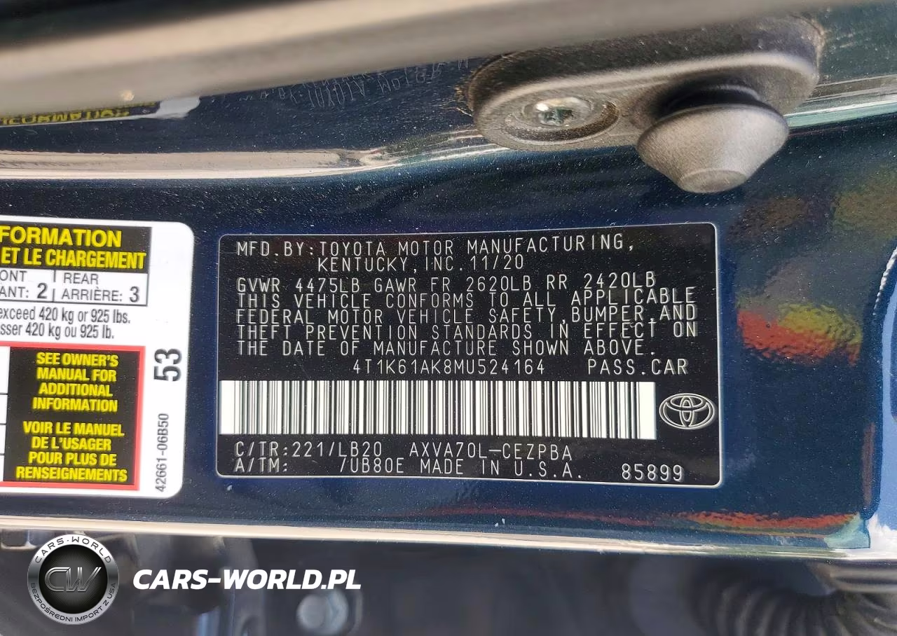 2021 Toyota Camry Xse VIN:4T1K61AK8MU524164 - 12