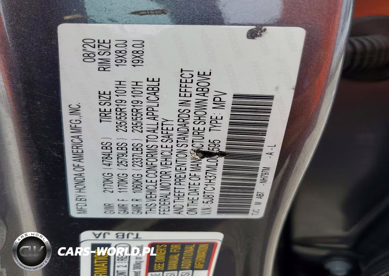 2021 Acura Rdx VIN:5J8TC1H37ML001595 - 13