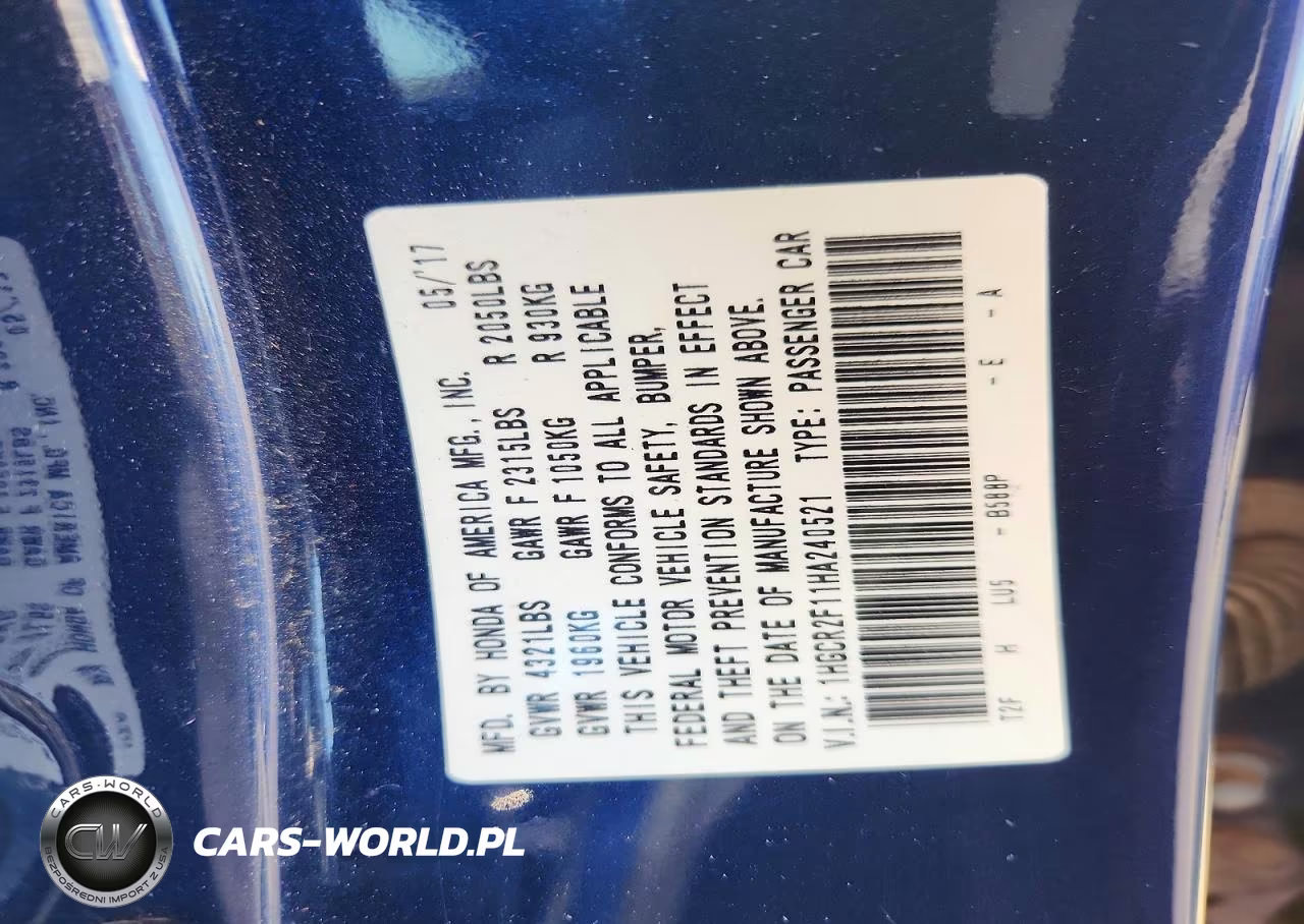 2017 Honda Accord Sport Special Edition VIN:1HGCR2F11HA240521 - 13