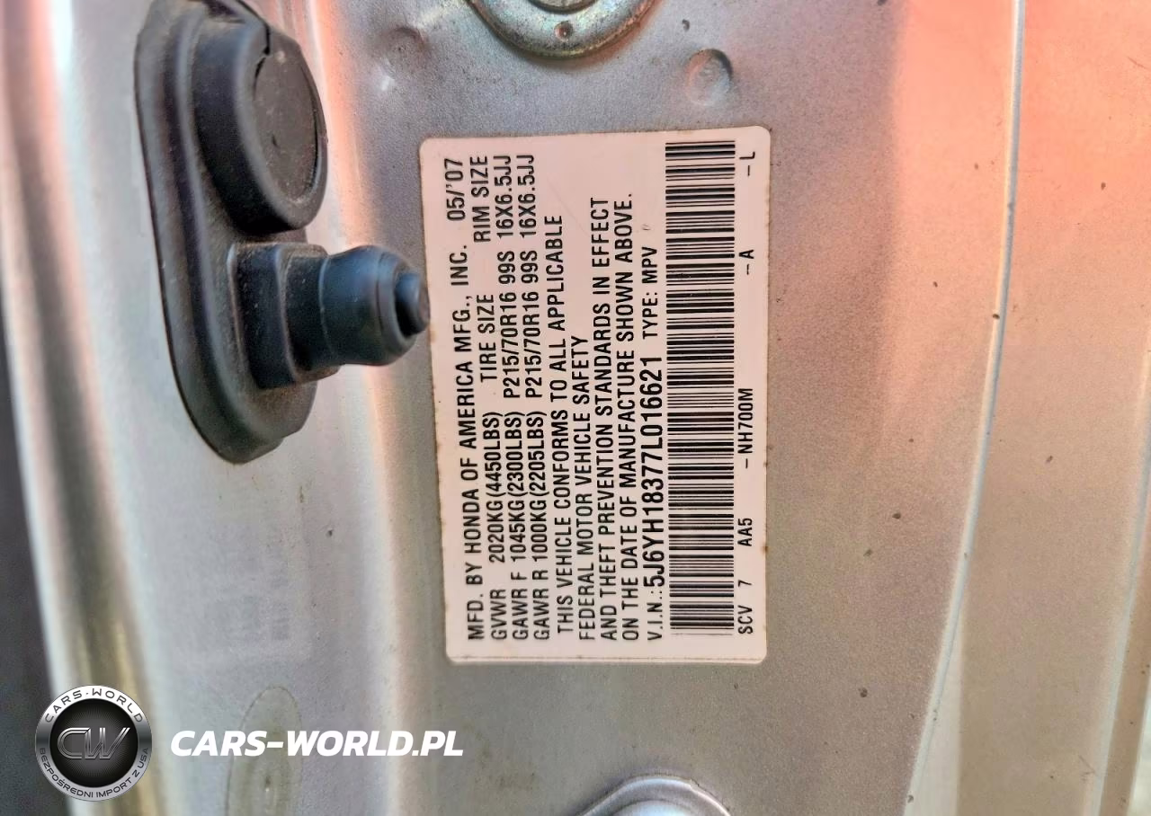 2007 HONDA ELEMENT LX VIN:5J6YH18377L016621 - 13